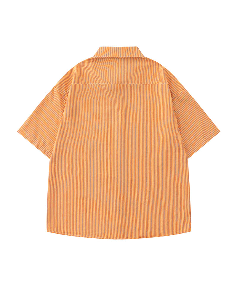 striped short-sleeved shirt