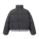 Retro contrast color simple cotton jacket