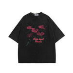 아메리칸 레트로 꽃무늬 반소매