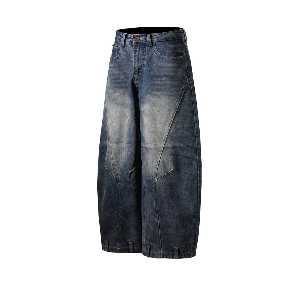 復古休閑牛仔長褲