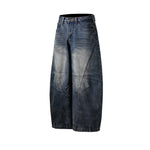 復古休閑牛仔長褲