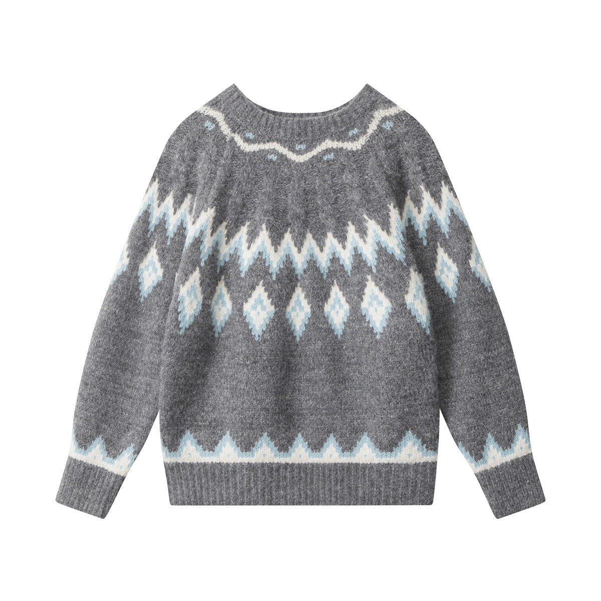 復古提花針織衫