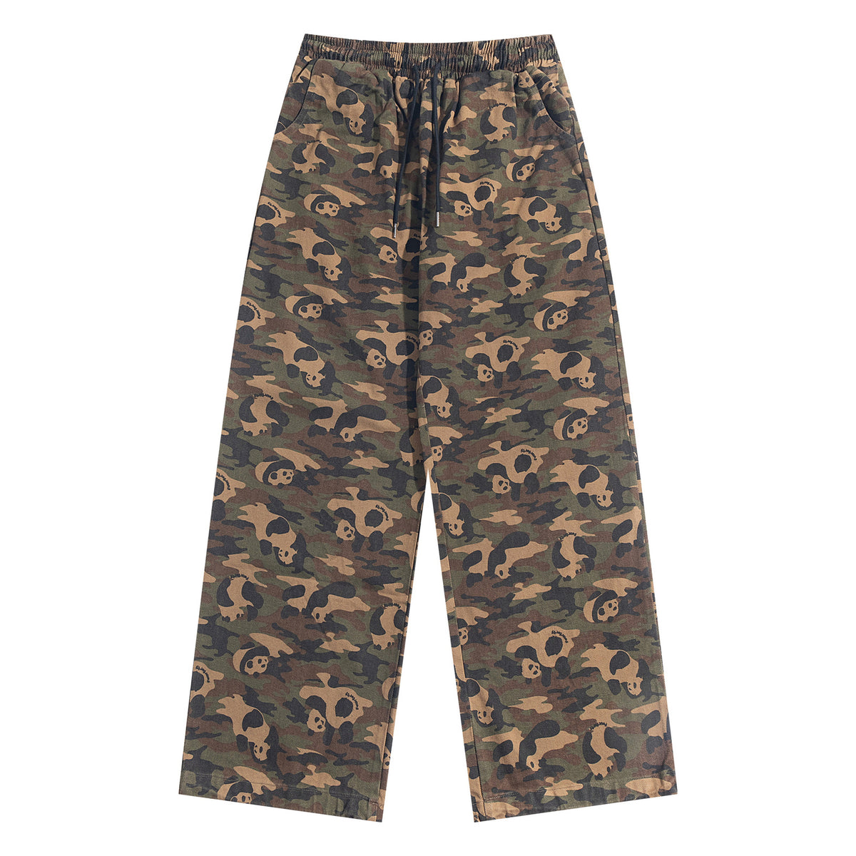 Vintage washed camouflage pants