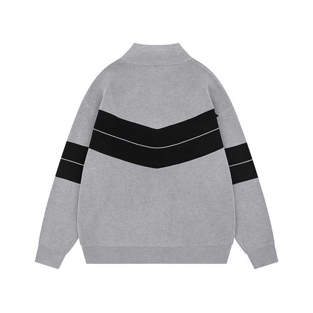 半高領開衫毛衣