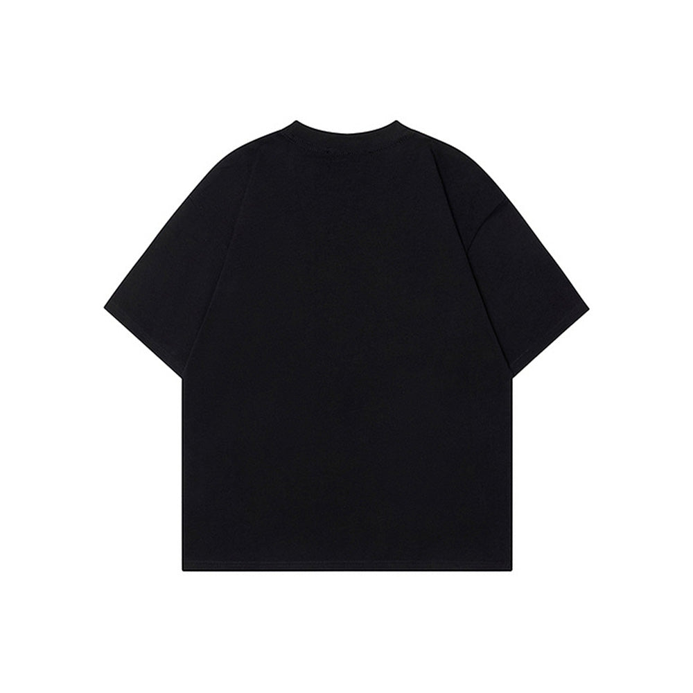 레트로 레터 프린트 반소매