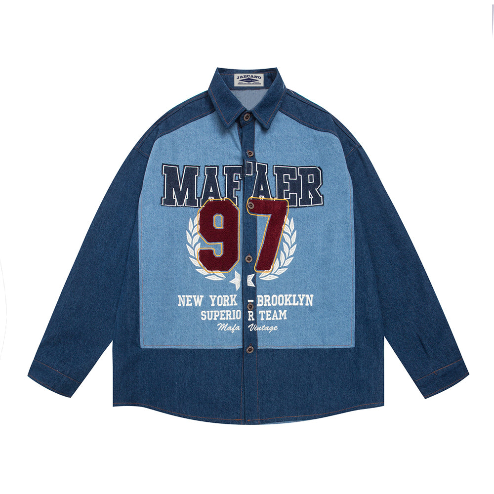 vintage denim long sleeve shirt