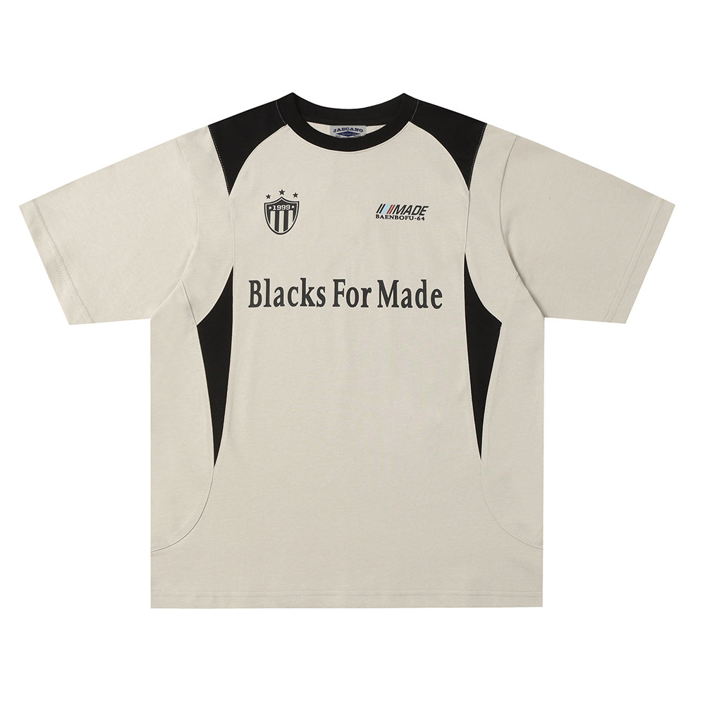 Retro contrast short sleeves