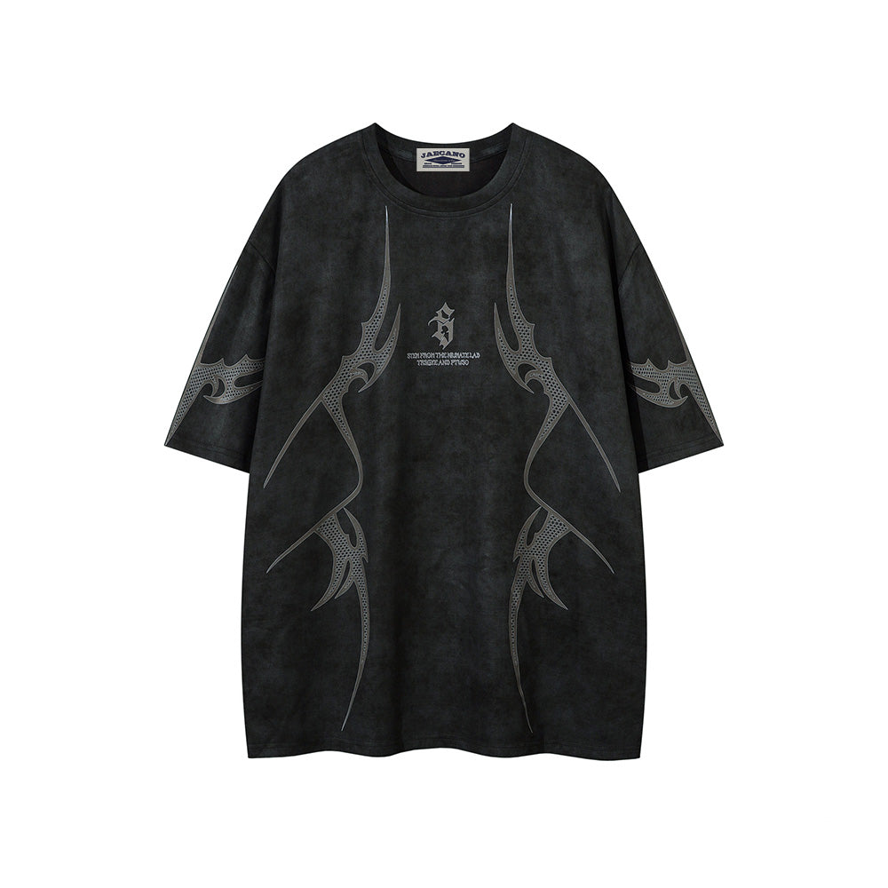 레트로 프린트 반소매