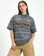 復古字母刺綉短袖