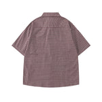 簡約格紋短袖襯衫