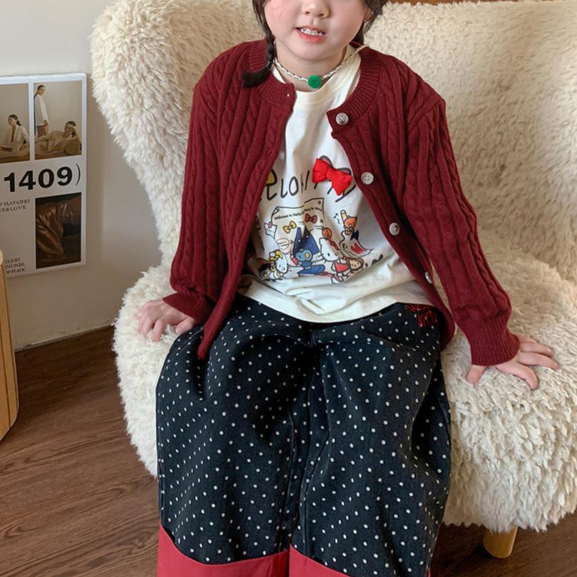 Cute knitted top and pants set