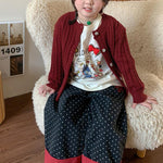 Cute knitted top and pants set