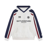 復古撞色連帽衛衣