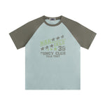 컬러블록 프린트 반팔