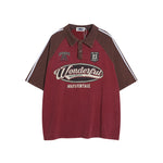 아메리칸 레트로 스티치 스포츠 반소매