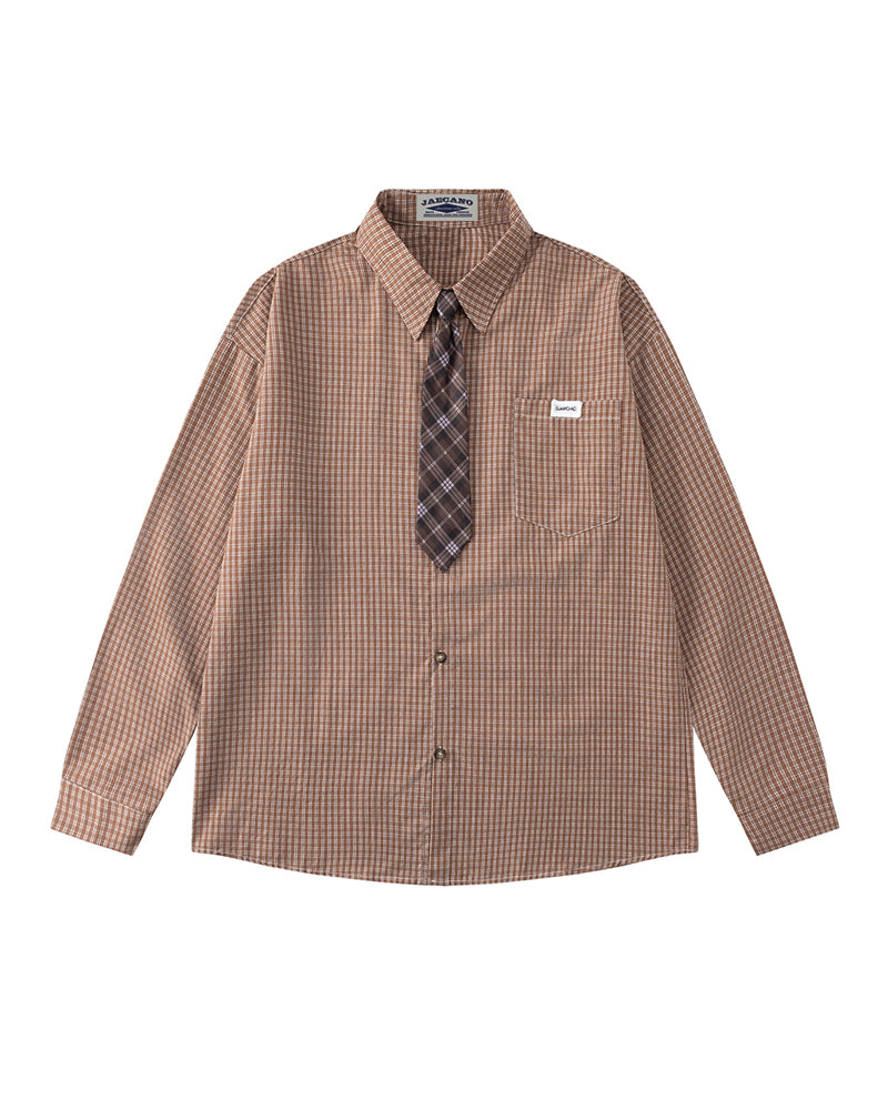 plaid long sleeve shirt