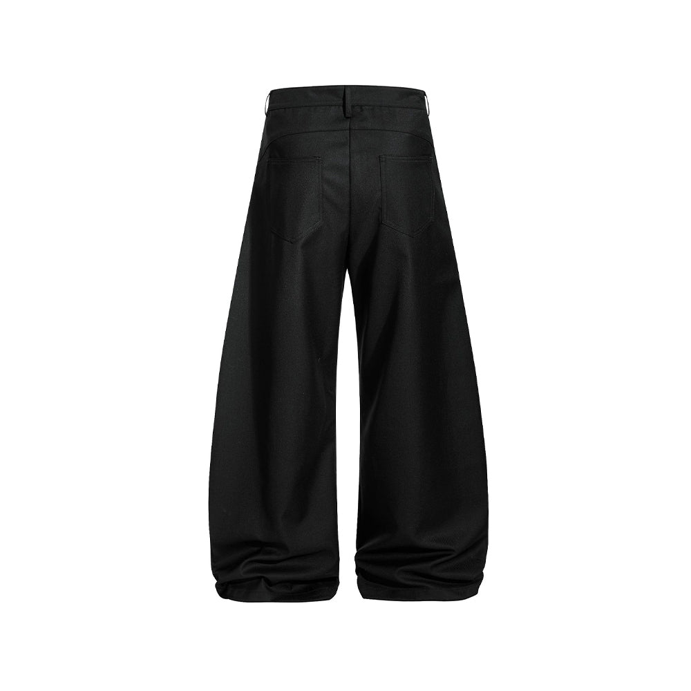 Faux two-piece casual trousers