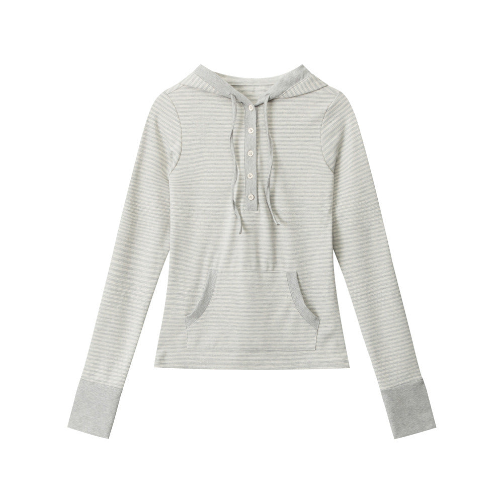 Slim-fit hooded long-sleeved top (women's)