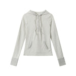 Slim-fit hooded long-sleeved top (women's)
