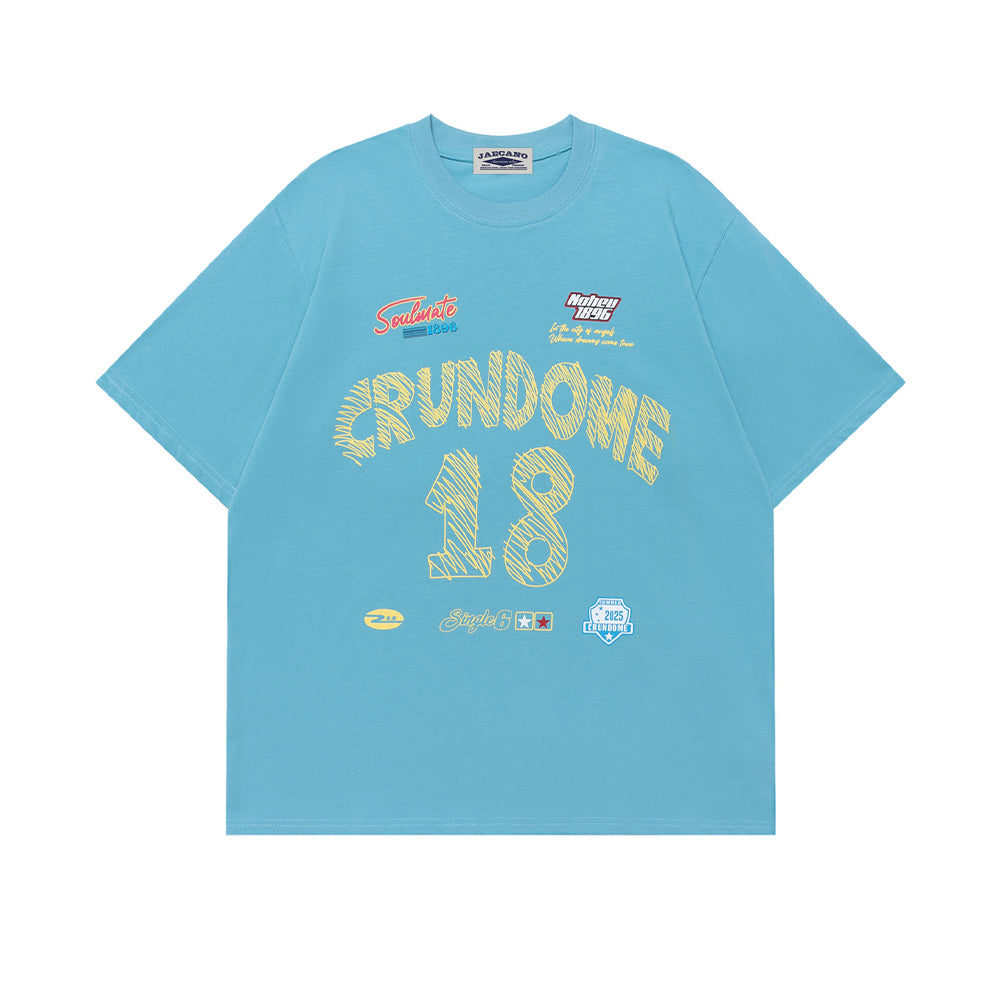 레트로 프린트 반소매