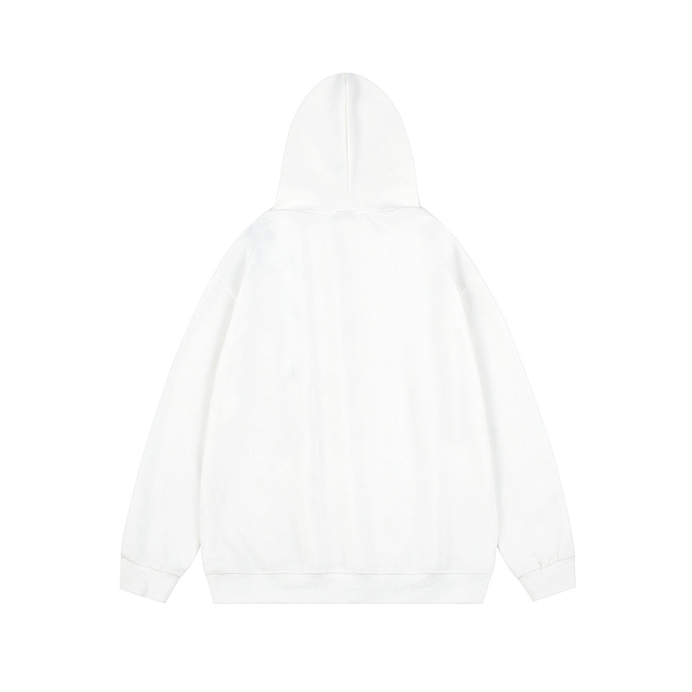 Floral embroidered sweatshirt hoodie