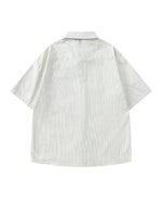 Casual striped short-sleeved shirt
