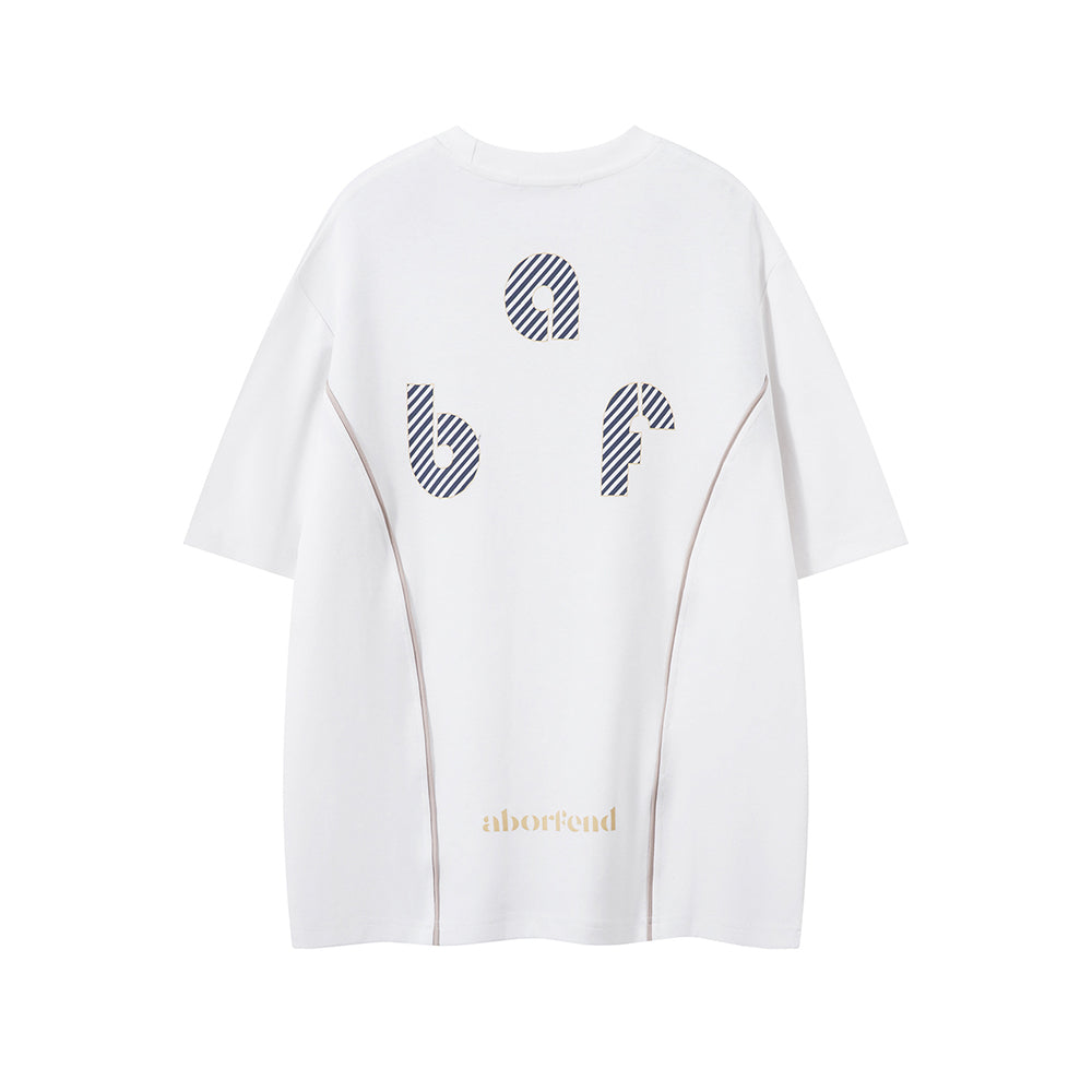 레트로 콘트라스트 반소매