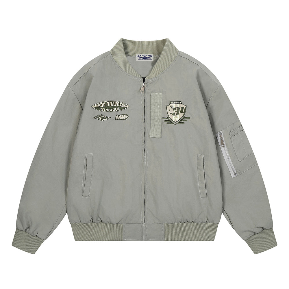 Vintage embroidered badge couple jacket