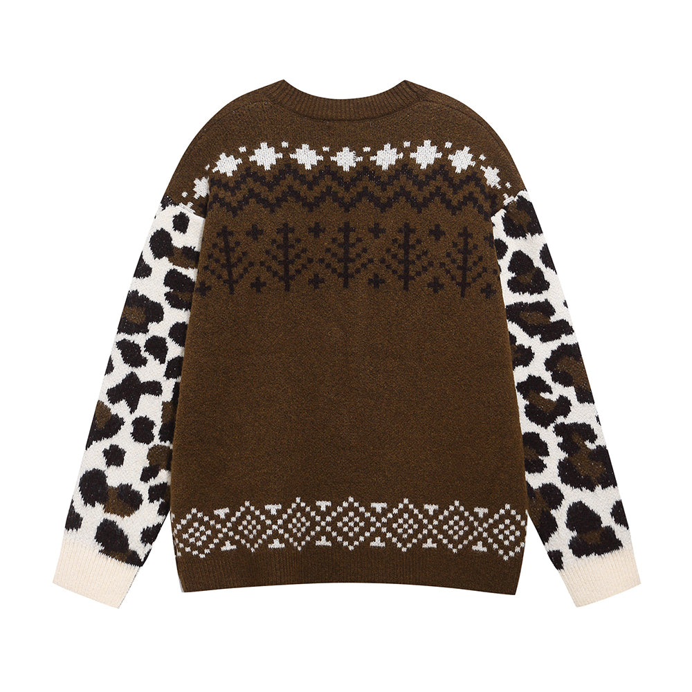 復古趣味小貓咪毛衣