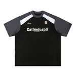 Colorblock loose short sleeves