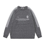 復古三條杠休閑毛衣