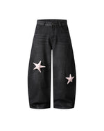 Distressed Embroidered Jeans