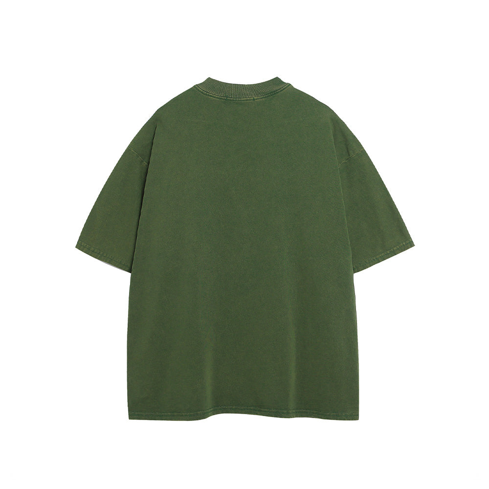 Lettering print crew neck short sleeves