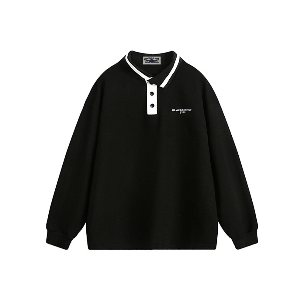 復古學院風polo長袖