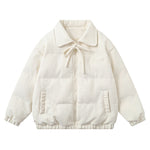 Retro bow cotton jacket