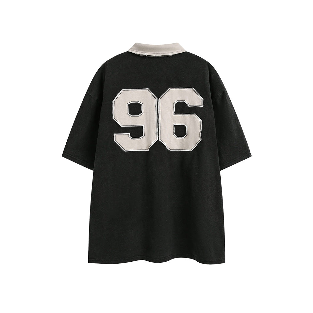 Simple loose lapel short sleeves