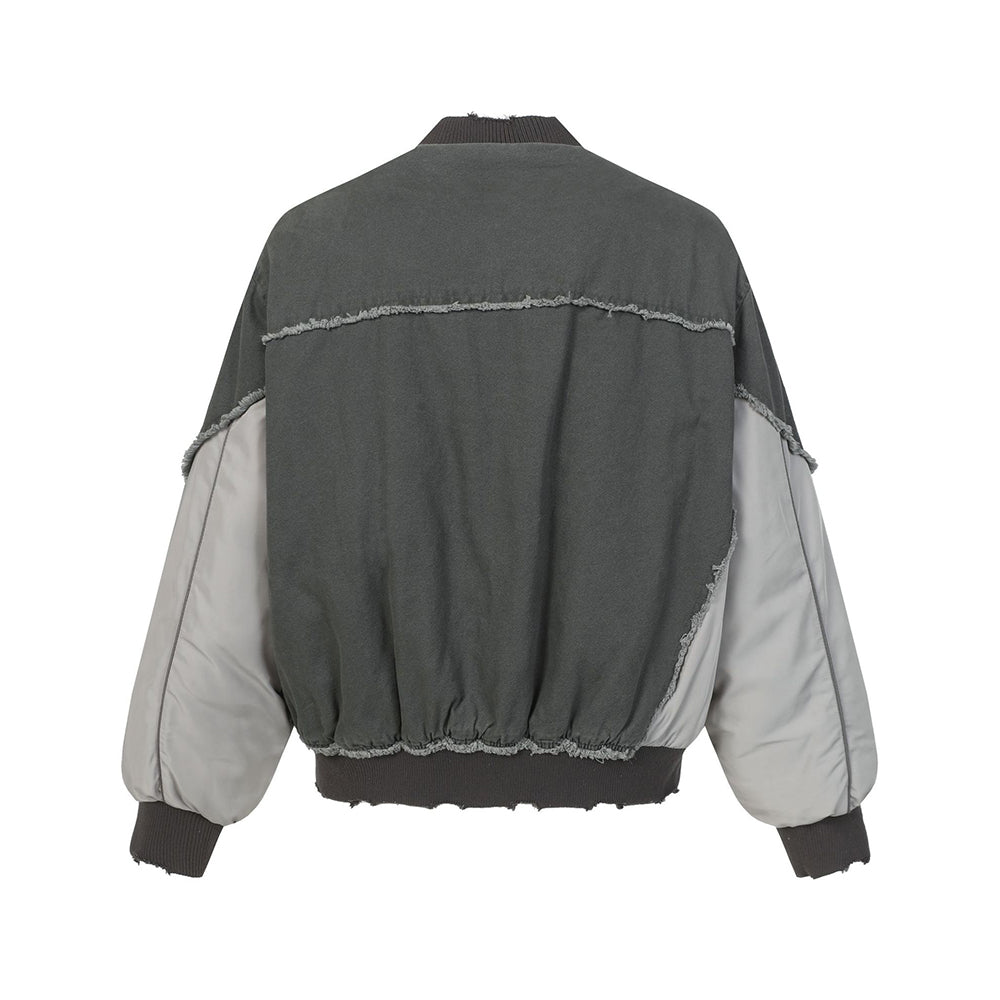 Unique color-blocked patchwork jacket