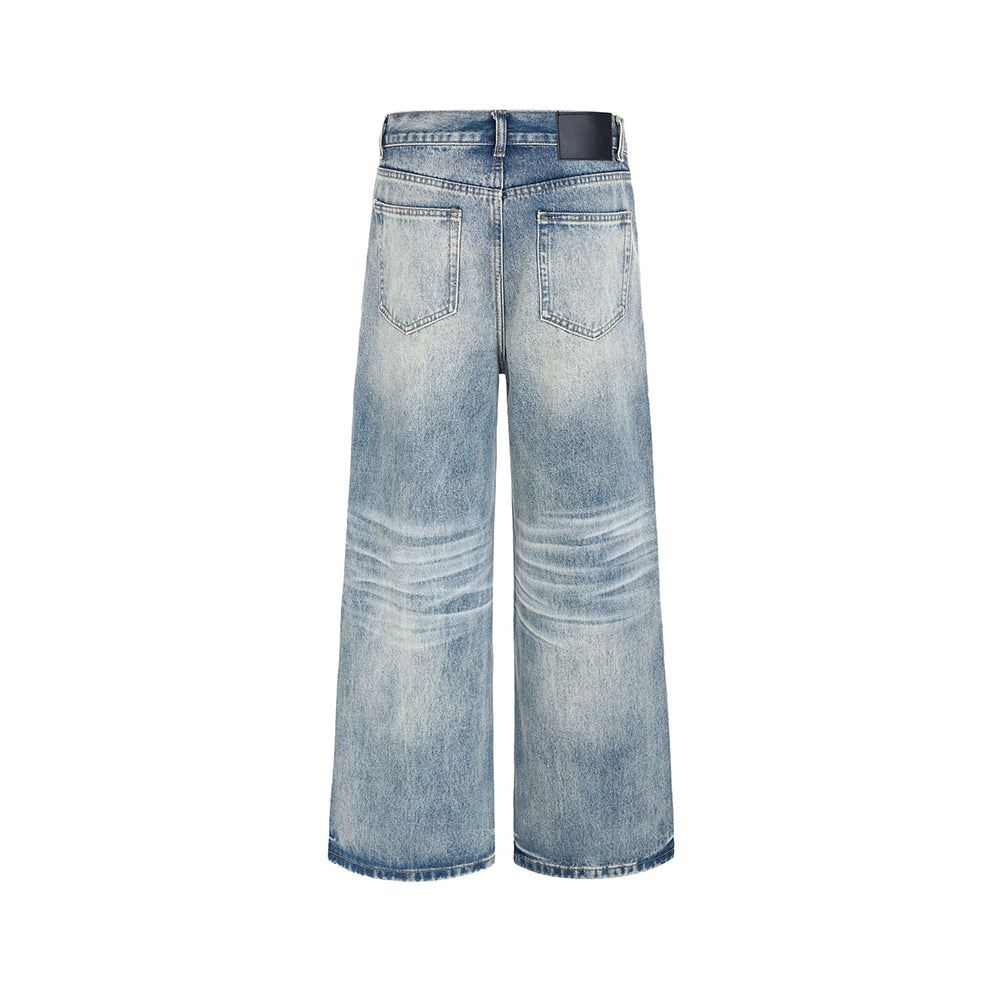 Retro casual straight leg jeans