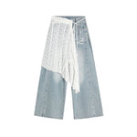 復古水洗牛仔長褲