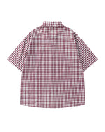Casual plaid short-sleeved shirt
