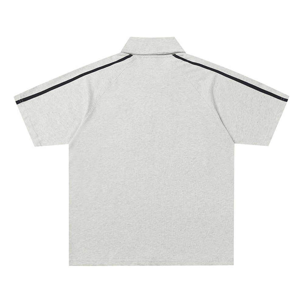 Contrast color loose short sleeves