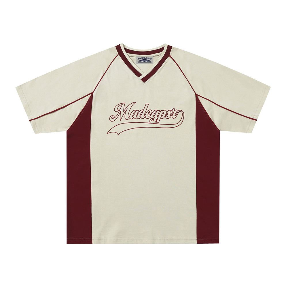 레트로 패치워크 대비 반소매