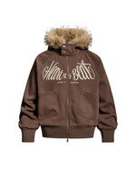 distressed zipped jacket