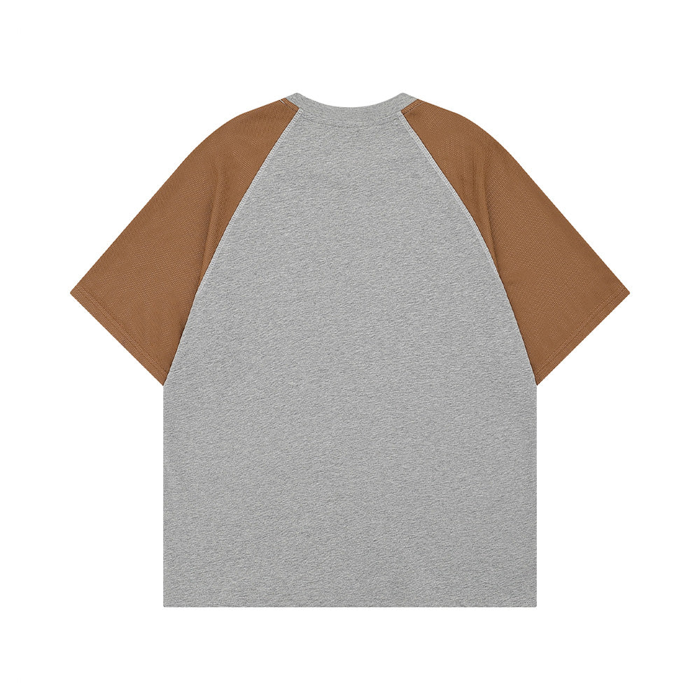 대비색 크루넥 반팔