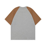 대비색 크루넥 반팔