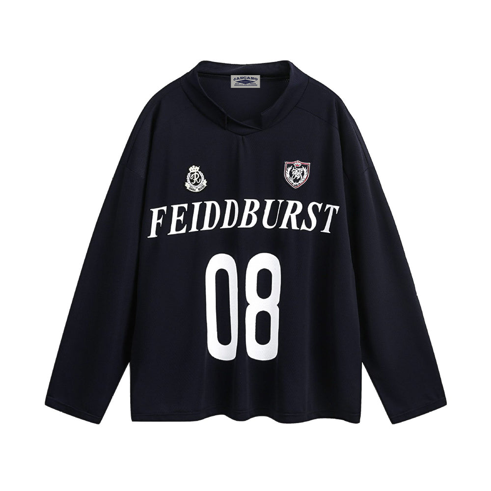 復古情侶寬鬆長袖