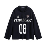 復古情侶寬鬆長袖