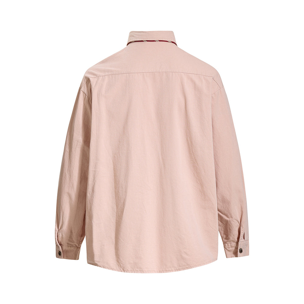Distressed versatile long-sleeved shirt