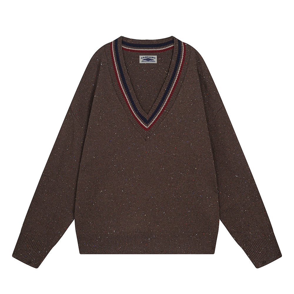 Retro loose V-neck sweater