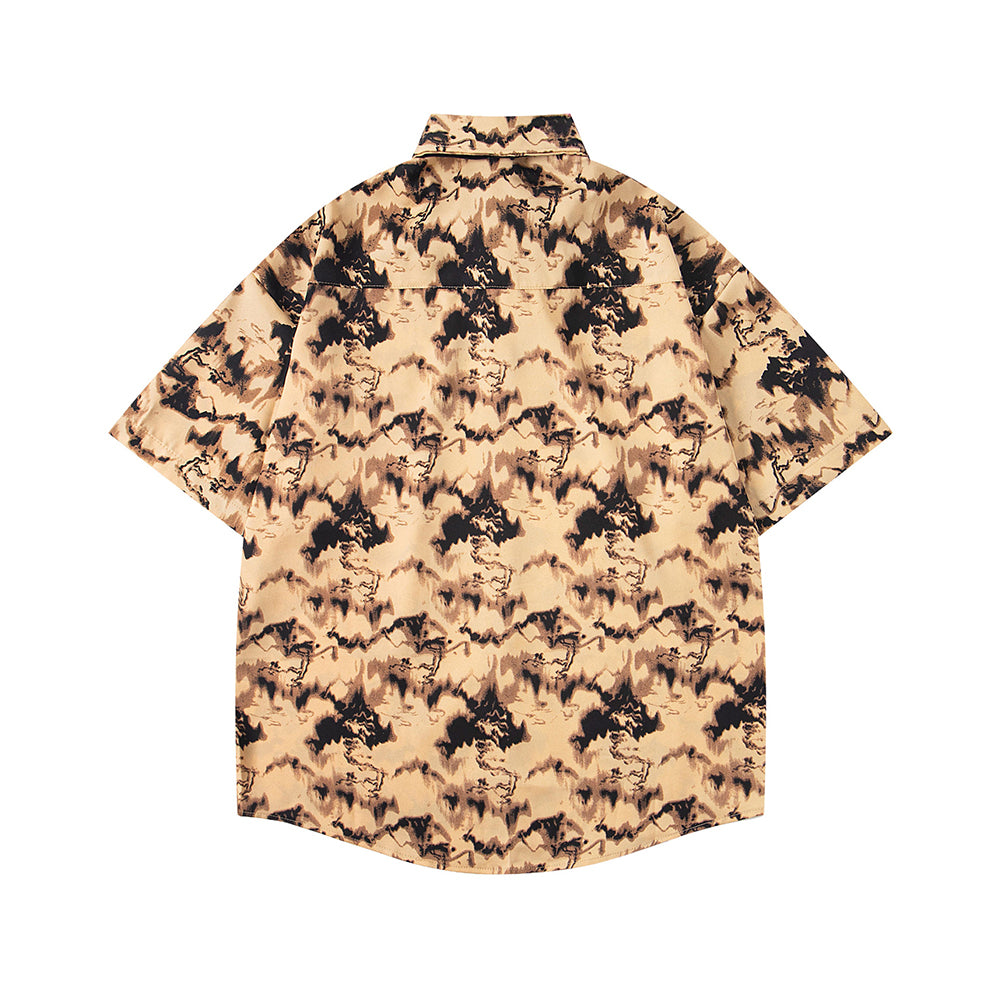 Retro casual short sleeve shirt